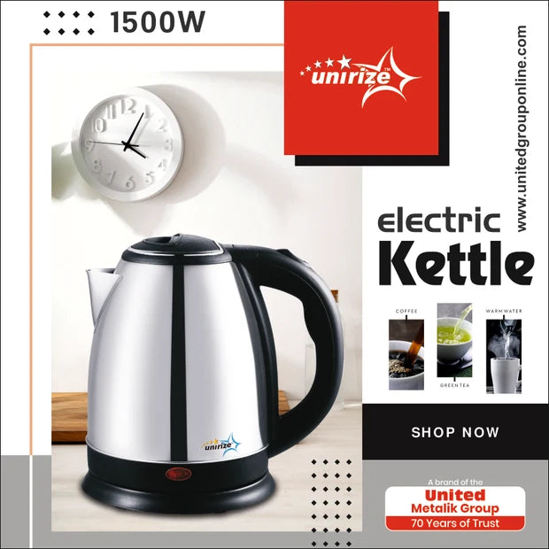 Unirize 1.8 Litres Electric Kettle  1500 WATTS