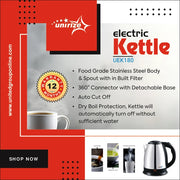Unirize 1.8 Litres Electric Kettle  1500 WATTS