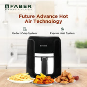 FABER 4L Air Fryer| Non-Stick Container|LED Display|1350W| Fry,Bake,Roast,Grill,Toast Air Fryer (4 L)