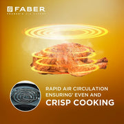 FABER 4L Air Fryer| Non-Stick Container|LED Display|1350W| Fry,Bake,Roast,Grill,Toast Air Fryer (4 L)