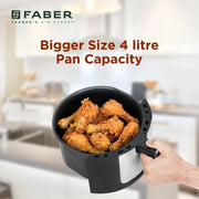 FABER 4L Air Fryer| Non-Stick Container|LED Display|1350W| Fry,Bake,Roast,Grill,Toast Air Fryer (4 L)