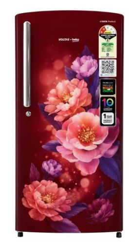 Voltas Beko 175 L, 2 Star, Direct Cool Single Door Refrigerator with Toughened Glass Shelves, Lock & Key – RDC208C1/2D0OWE0M0000GD
