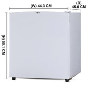 LG 43 L Direct Cool Single Door 3 Star Refrigerator (White, GLD0536VRSW)