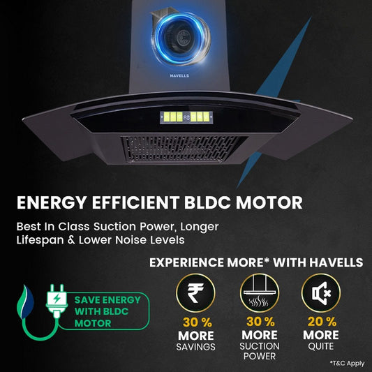 HAVELLS NEO 60 CM CHIMNEY, Curve Shaped