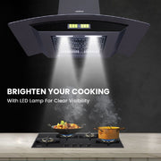 HAVELLS NEO 60 CM CHIMNEY, Curve Shaped