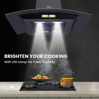 HAVELLS NEO 60 CM CHIMNEY, Curve Shaped