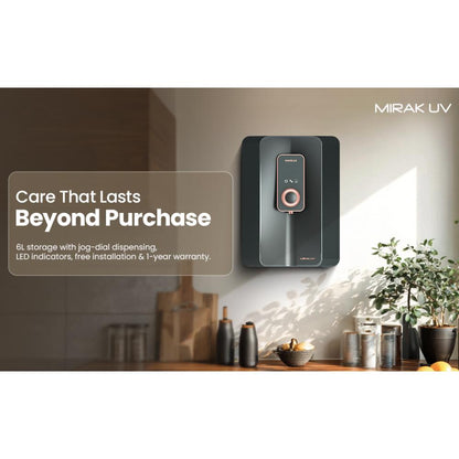 HAVELLS Mirak 6L RO + UV + Alkaline Water Purifier with Smart Alerts (Black)