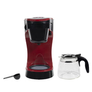 BPL PX BDCMD0016C 720ml 750W Coffee Maker with Removable Filter, Black & Cherry 3 Cups Coffee Maker (Maroon)