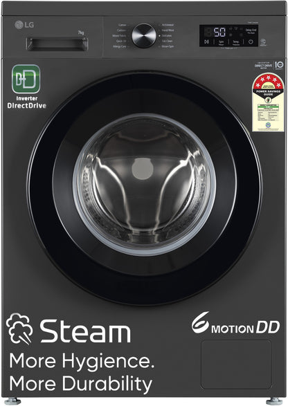 LG Smart Choice, 7 Kg, 5 Star, Steam, Inverter Direct Drive Technology, 6 Motion DD, Fully-Automatic Front Load Washing Machine (FHB1207Z2W, Remove Allergens & Stain, In-Built Heater, Essence White)