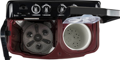 LG 11.5 kg, 5 Star, Roller Jet Pulsator with Soak, Wind Jet Dry Technology, Semi-Automatic Top Load Washing Machine (2025 Model, P115ASDAZ, Smart Filter & Rat Away feature)