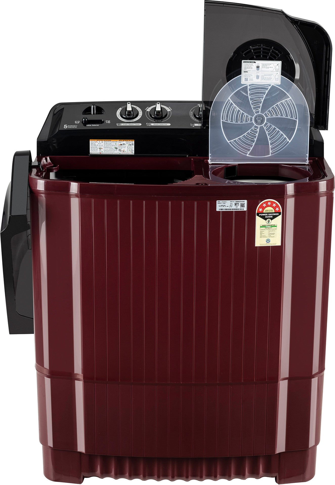 LG 11.5 kg, 5 Star, Roller Jet Pulsator with Soak, Wind Jet Dry Technology, Semi-Automatic Top Load Washing Machine (2025 Model, P115ASDAZ, Smart Filter & Rat Away feature)