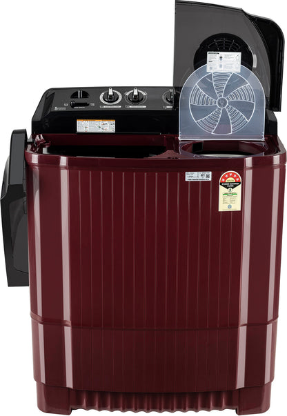 LG 11.5 kg, 5 Star, Roller Jet Pulsator with Soak, Wind Jet Dry Technology, Semi-Automatic Top Load Washing Machine (2025 Model, P115ASDAZ, Smart Filter & Rat Away feature)