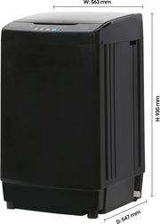 ONIDA 7.5 kg 5 Star Dual Action Pulsator Quadra Scrub Fully Automatic Top Load Black (T80CGN)