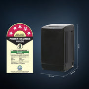 ONIDA 7.5 kg 5 Star Dual Action Pulsator Quadra Scrub Fully Automatic Top Load Black (T80CGN)
