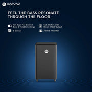 MOTOROLA AmphisoundX Dolby Atmos with Wireless Satellites 600 W Bluetooth Soundbar (Black, 5.1 Channel)