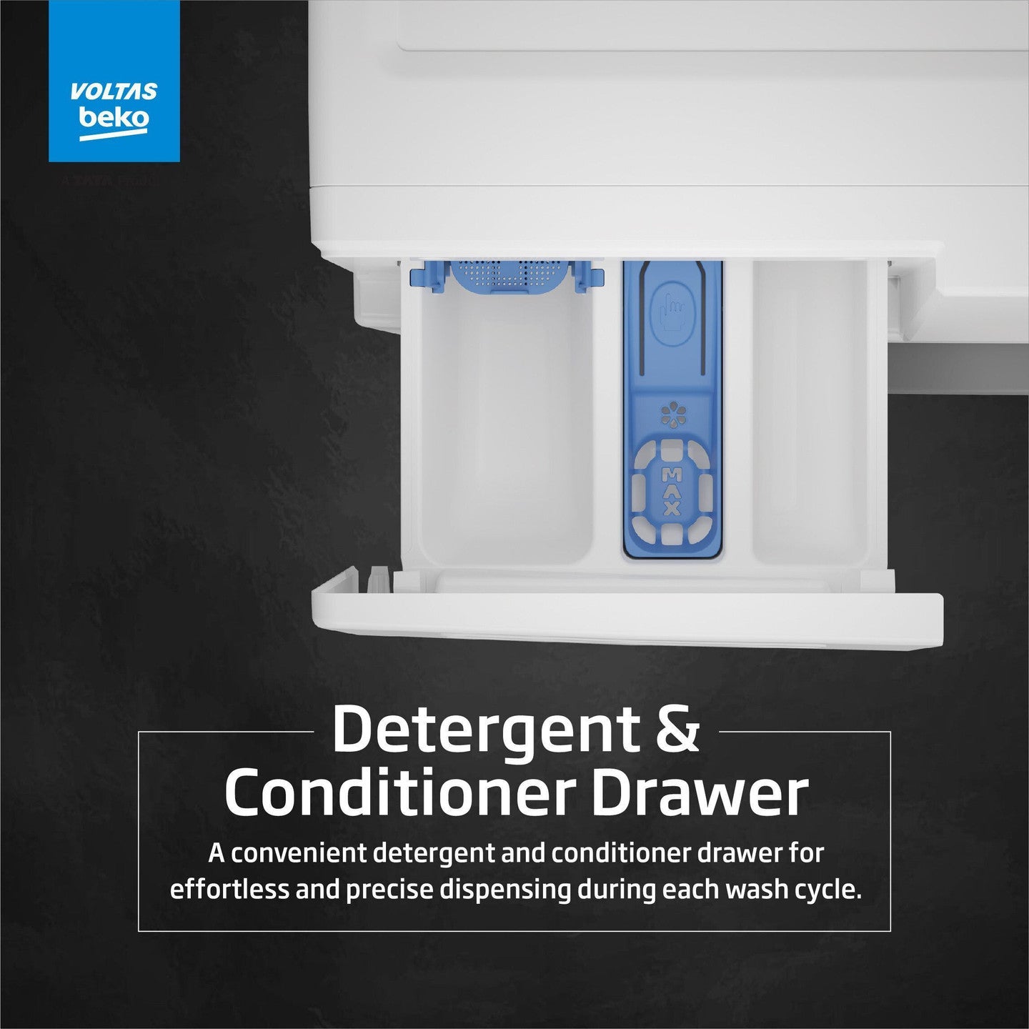 Voltas Beko 6.5 kg 5 Star Fully Automatic Front Load with In-built Heater White (WFL6512B7COUBAA/WWV)