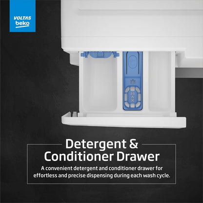 Voltas Beko 6.5 kg 5 Star Fully Automatic Front Load with In-built Heater White (WFL6512B7COUBAA/WWV)