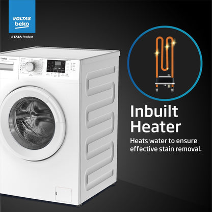 Voltas Beko 6.5 kg 5 Star Fully Automatic Front Load with In-built Heater White (WFL6512B7COUBAA/WWV)