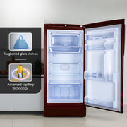 Godrej 185 L Direct Cool Single Door 5 Star Refrigerator with 22L Jumbo Vegetable Tray Advanced Inverter Technology...
