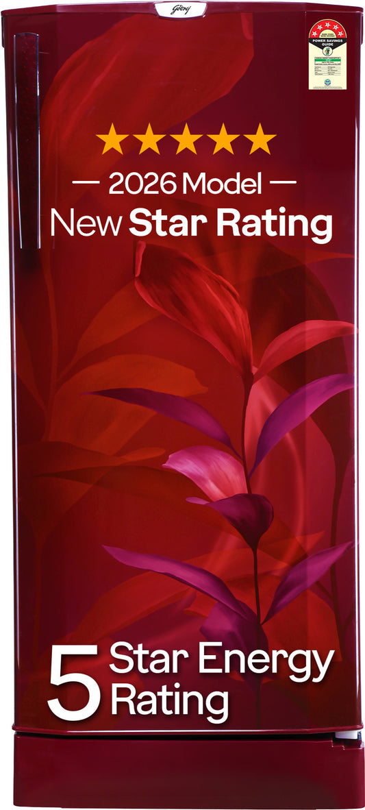 Godrej 185 L Direct Cool Single Door 5 Star Refrigerator with 22L Jumbo Vegetable Tray Advanced Inverter Technology...