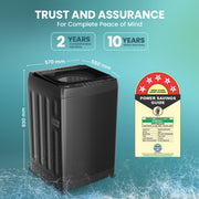Haier 10 kg Powerful Oceanus Wave Drum, Custom Wash Cycles with 15 Mins Quick Wash, Smart Fuzzy Control, Balance...
