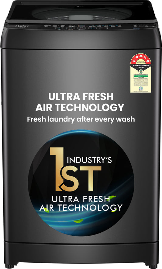 Haier 10 kg Powerful Oceanus Wave Drum, Custom Wash Cycles with 15 Mins Quick Wash, Smart Fuzzy Control, Balance...