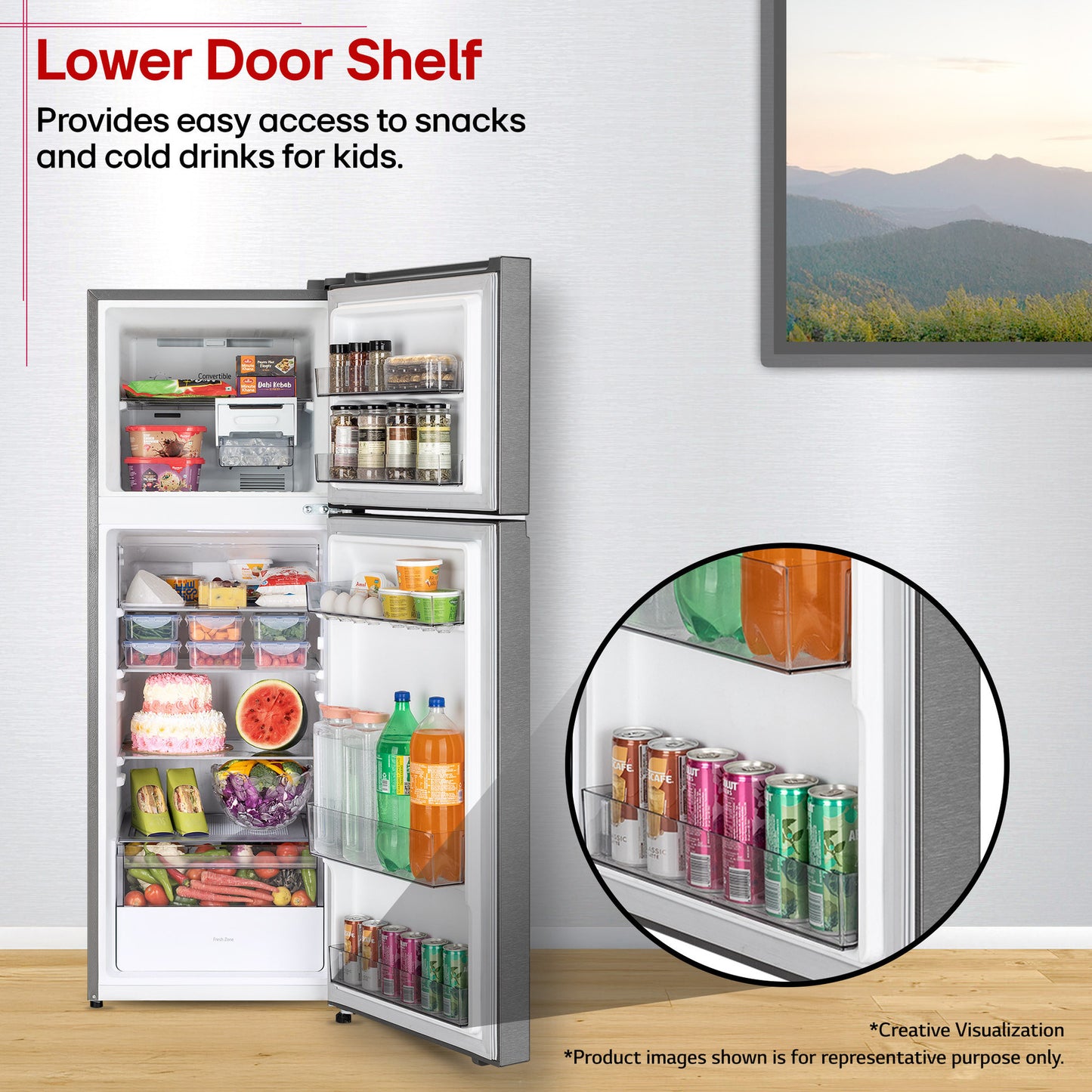 LG 251 L Frost Free Double Door 2 Star Convertible Refrigerator with Convertible, Smart Mode, Multi Air Flow, Deodorizer, Fresh Zone, Works Without Stabilizer, Inverter Compressor, Auto connect & 2026 Model (Dazzle Steel, GLT2526XWDS)