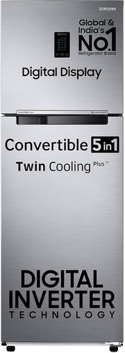 Samsung 322 L 3 Star Double Door Refrigerator, Elegant Inox RT37C4523S8/HL