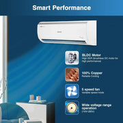 Voltas Model 1.5 Ton 5 Star Split Inverter AC (185V VERTIS EMERALD(4503581), White)