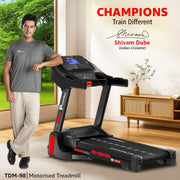 Powermax Fitness TDM-98 4HP Motor 110kg Foldable & Shock Absorption for Home Treadmill