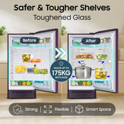 Samsung 189 L Direct Cool Single Door 5 Star Refrigerator with Base Drawer with Digital Inverter, Single Touch...