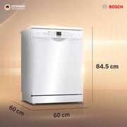 BOSCH SMS66GW01I Free Standing 13 Place Settings Intensive Kadhai Cleaning| No Pre-rinse Required Dishwasher