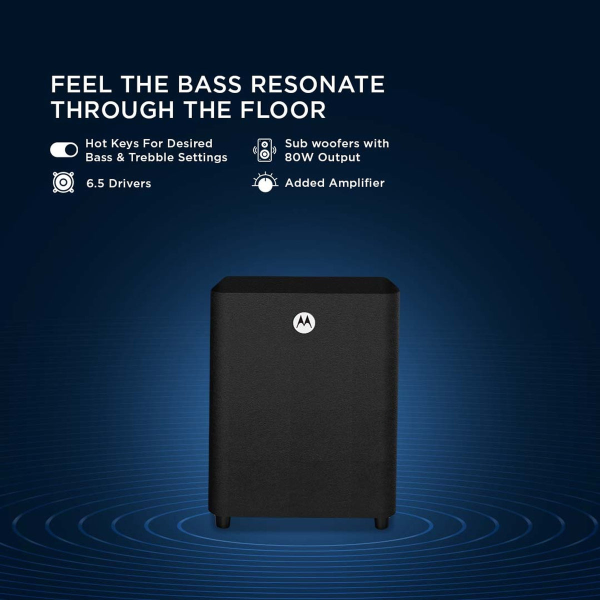 MOTOROLA AmphisoundX 350 W Bluetooth Soundbar (Black, 5.1 Channel)