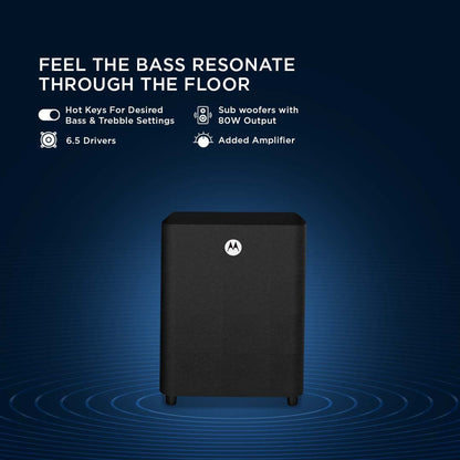 MOTOROLA AmphisoundX 350 W Bluetooth Soundbar (Black, 5.1 Channel)