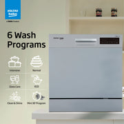 Voltas Beko DT8S Free Standing 8 Place Settings Dishwasher