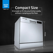 Voltas Beko DT8S Free Standing 8 Place Settings Dishwasher