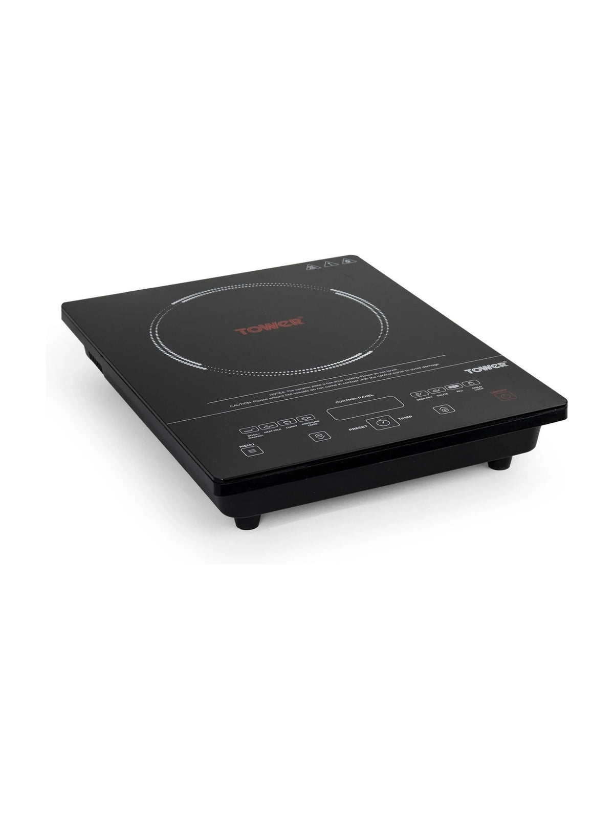 Tower 2000 W Induction Cooktop Touch Panel (Black, Windsor, 7 Preset Menus, Portable Electric Stove, Fast Heating, Energy Efficient)
