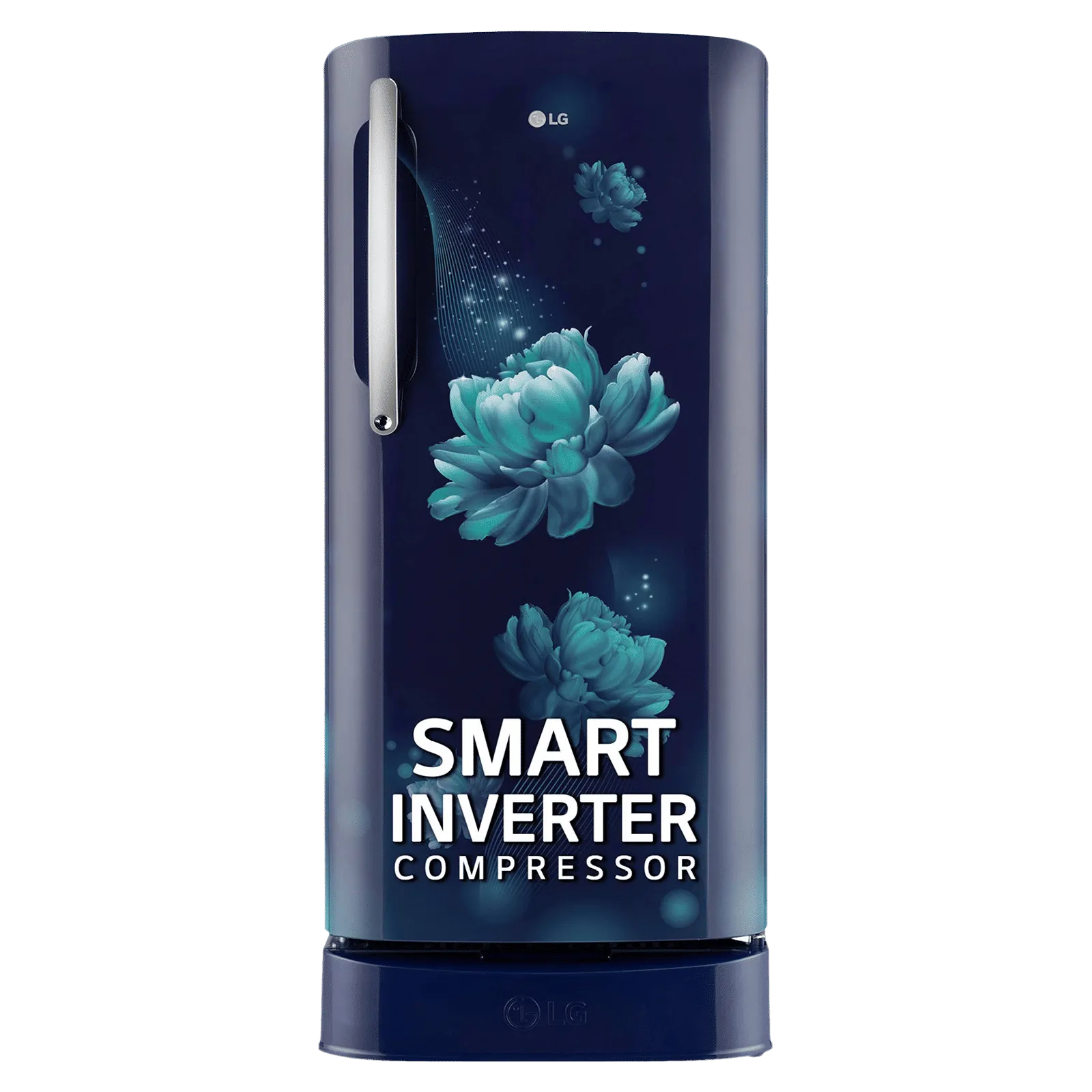 LG 201 L 5 Star Inverter Direct-Cool Single Door Refrigerator (GL-D211HBCZ, Blue Charm, Base stand with drawer)
