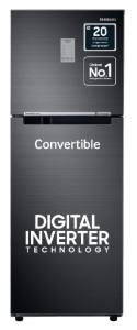 Samsung 322L 3 Star Convertible 5 In 1 Digital Inverter Frost-Free Double Door Refrigerator Appliance (RT37C4523BX/HL,Luxe Black)