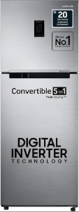 Samsung 301 L Frost Free Double Door 3 Star Convertible Refrigerator (Elegant Inox, RT34C4523S8/HL)