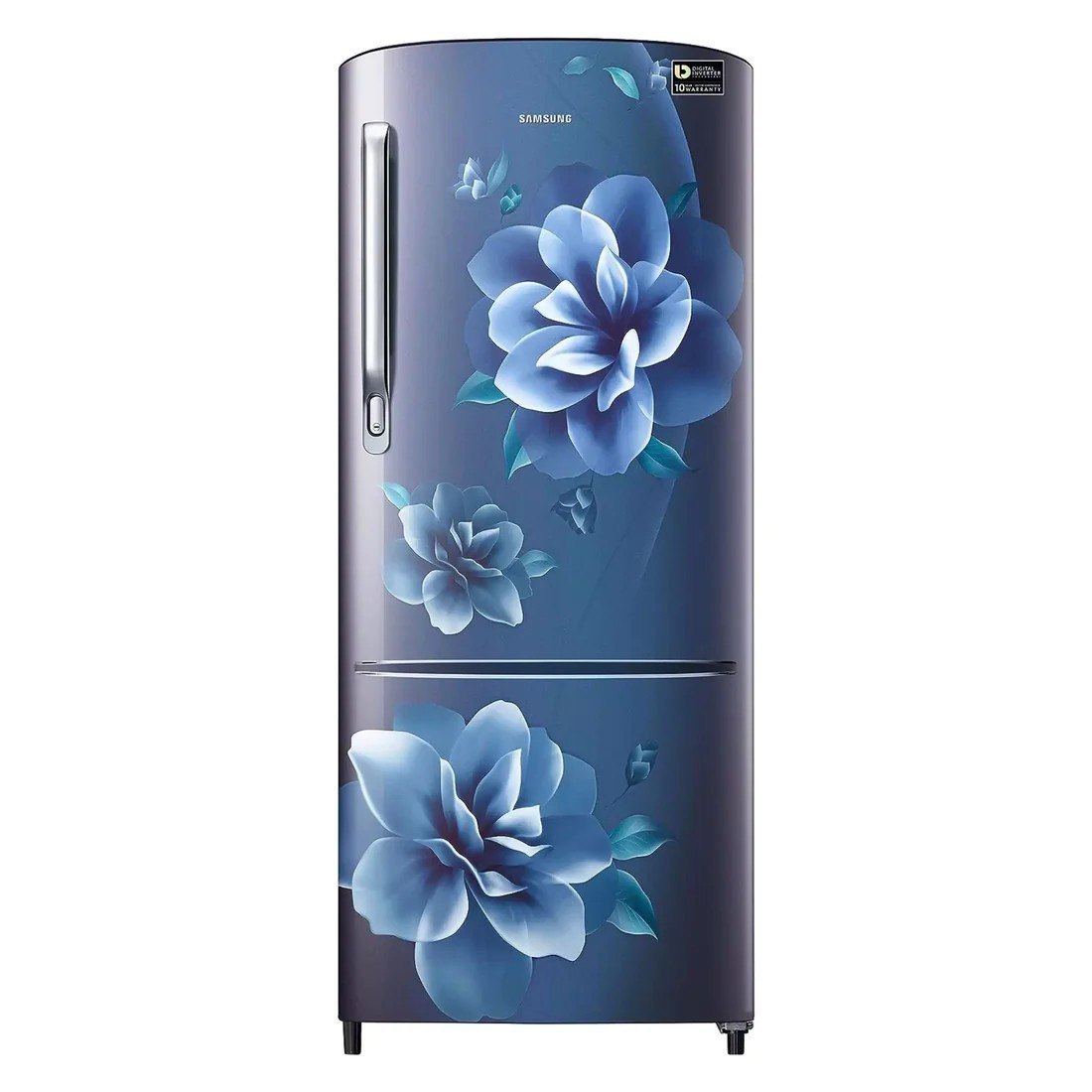 Samsung 183 L, 4 Star, Digital Inverter, Direct-Cool Single Door Refrigerator (RR20C1824CU/HL, Camellia Blue, Base Stand Drawer)