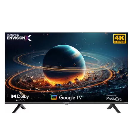MOTOROLA EnvisionX 140 cm (55 inch) Ultra HD (4K) LED Smart Google TV with Inbuilt Box Speakers & Dolby Audio (55UHDGDMBSXP)