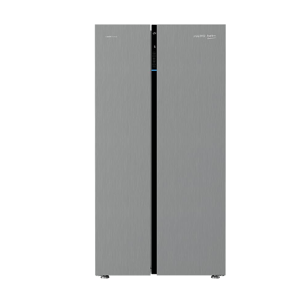 Voltas Beko, A Tata Product 563 L Side by Side Frost Free Refrigerator with ProSmart Inverter Compressor (RSB585/FPV300RXID, INOX steel, Active Fresh Blue Light)