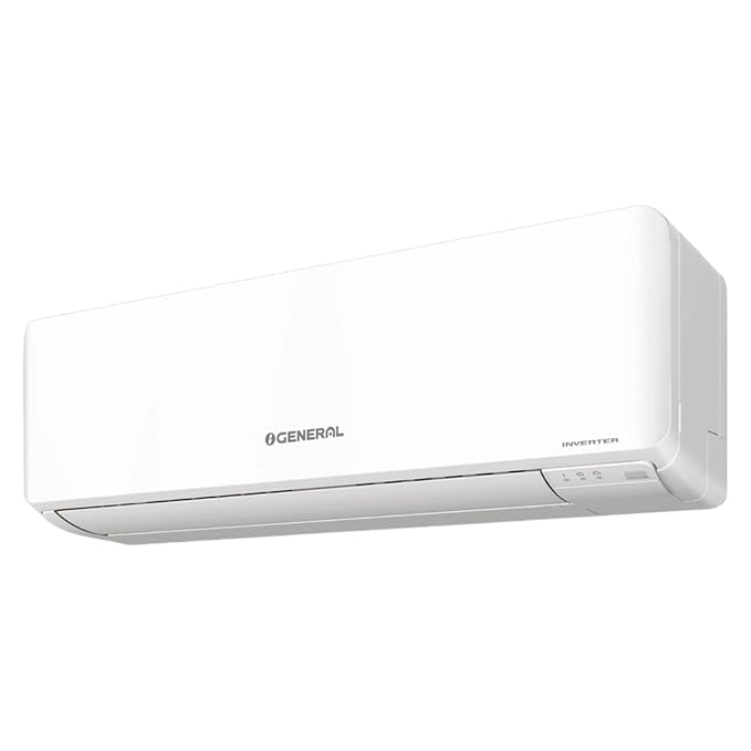 O General 1.5 Ton 3 Star Inverter Split AC | Copper Condenser | Silicon Coated PCB | Self Diagnosis | Coanda Airflow | Economy Mode | Advance Hyper Tropical (ASGG18CPAB-B, White, 2025 Model)